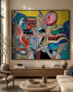 A vibrant original artwork where music, love, emotion and hidden symbols merge into one powerful composition.