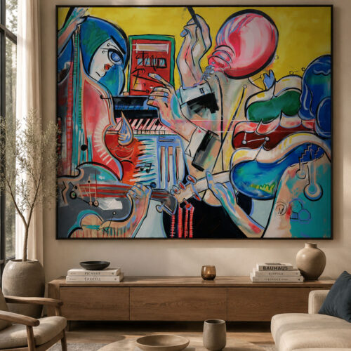 A vibrant original artwork where music, love, emotion and hidden symbols merge into one powerful composition.