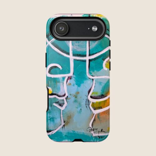 Art Phone Case – Turquoise Lines
