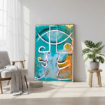 Hochwertiger Fine Art Print in moderner Wohnraum-Inszenierung – exklusive Kunst Edition von Daniela Filippelli.