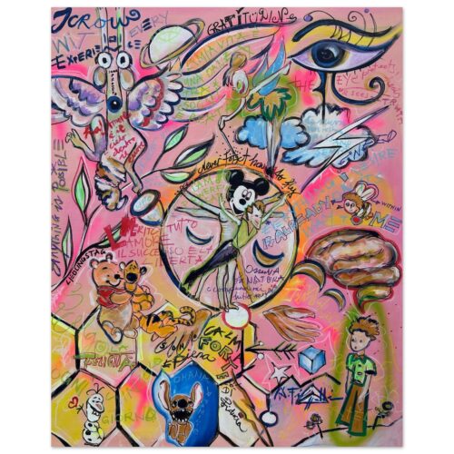 Manifestationsboard – Farbenfrohes Fine Art Poster mit Zitate und Affirmationen