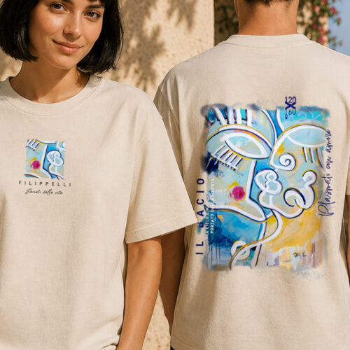 Abstract Face Painting Tee | White Short Sleeve Shirt