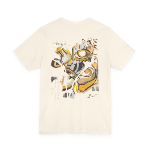 Abstract Gold Graffiti Tee | Graphic Art Back Print
