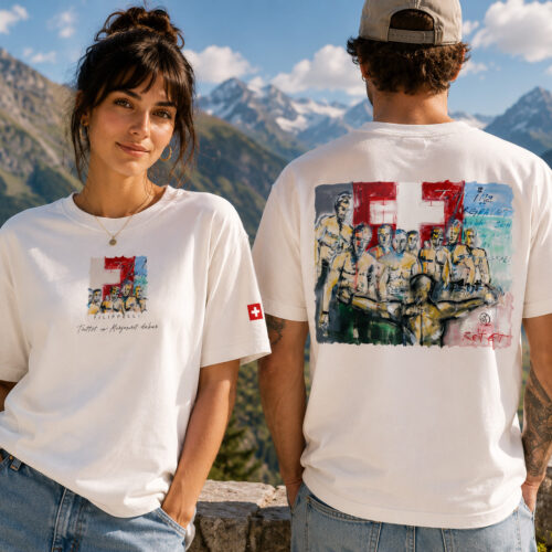 Swiss Love & Identity T-Shirt, Swiss Art, Heimat Design - Daniela Filippelli