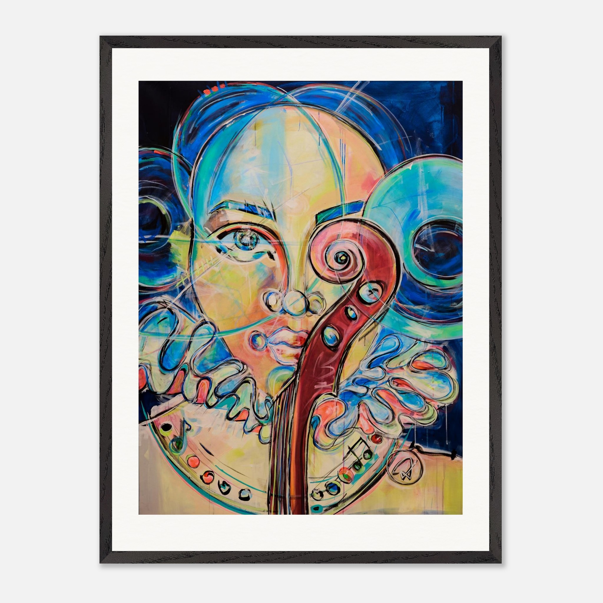 Synesthesia – Daniela Filippelli Synesthesia – farbenfrohes zeitgenössisches Porträt mit Violine von Daniela Filippelli