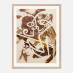 STERNENSTAUB – abstraktes Kunstwerk von Daniela Filippelli in Braun, Weiss und Gold