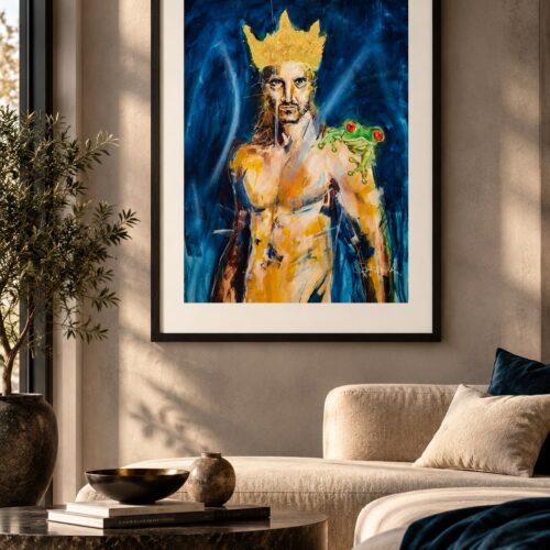 Der Froschkönig – limitierter Fine Art Print von Daniela Filippelli